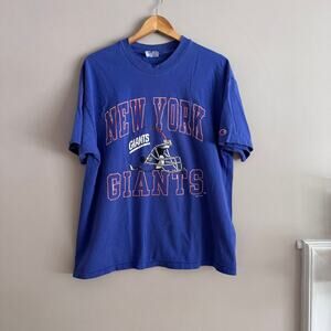 Vintage New York Giants 1990s Champion Blue T Shirt XL